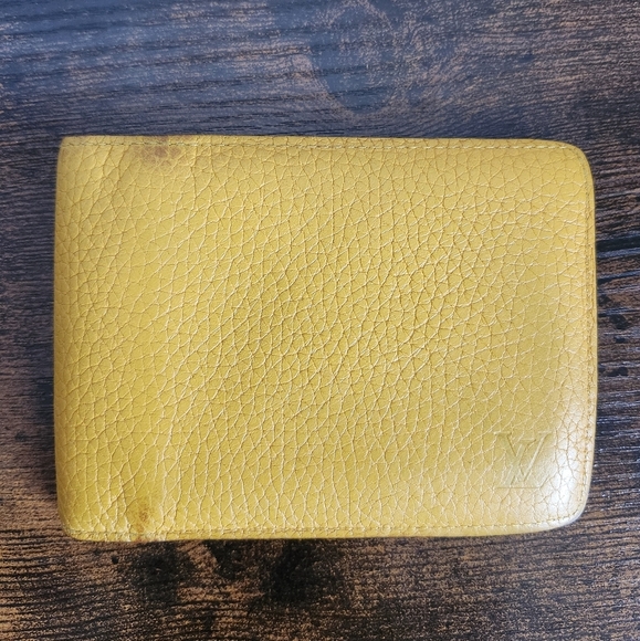 Louis Vuitton Mustard Yellow Bifold Wallet Taurillon Leather - Picture 1 of 10